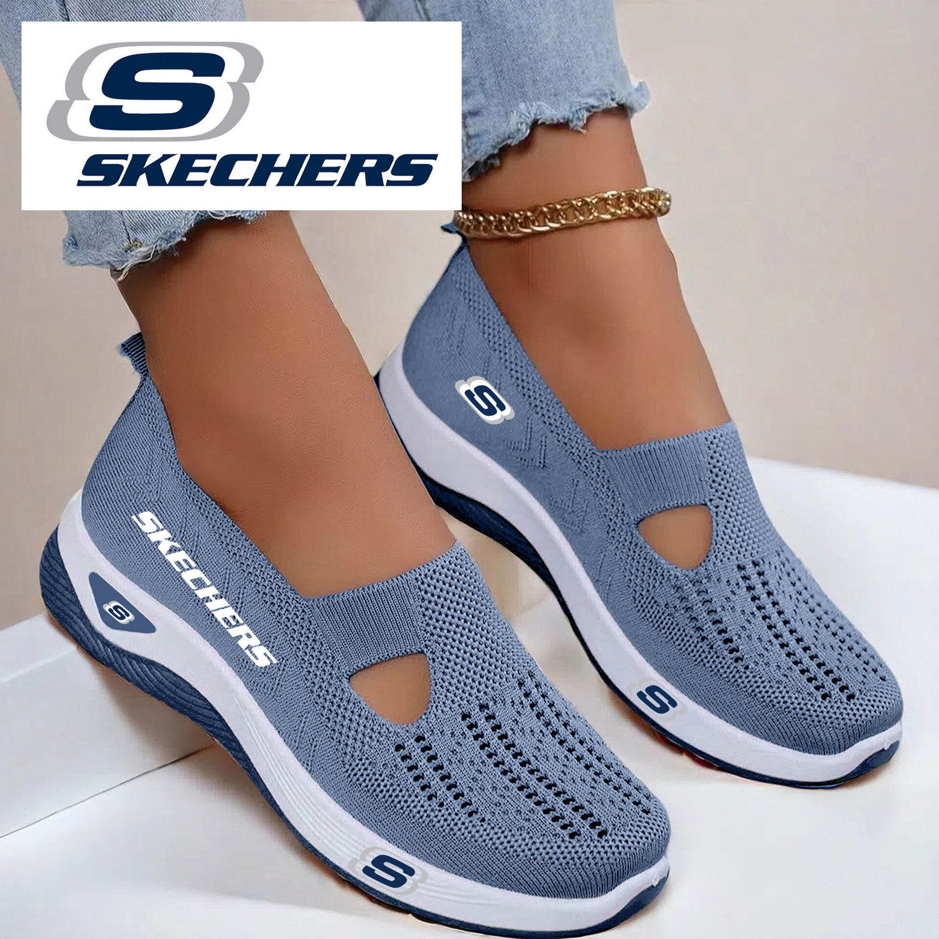 SKECHERS® Melhor calçado ortopédico para massagem feminina em 2025 #SK01