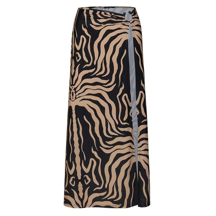 👙 Printed One Piece and Sarong Swimsuit Set