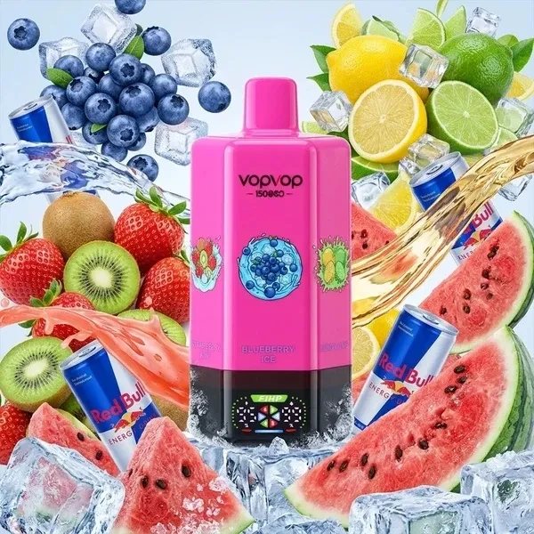 VOPVOP 150.000 Puffs 6 em 1 - Vape Descartável Recarregável com 6 Sabores