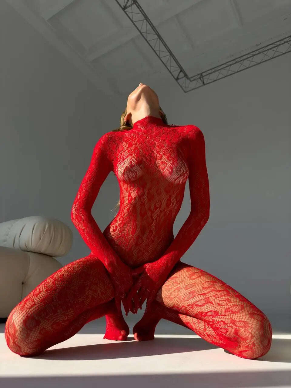 Bodystocking de malha de leopardo