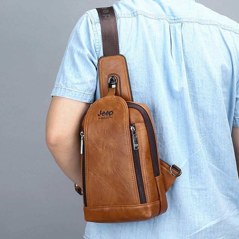 Męska torba na klatkę piersiową w stylu retro