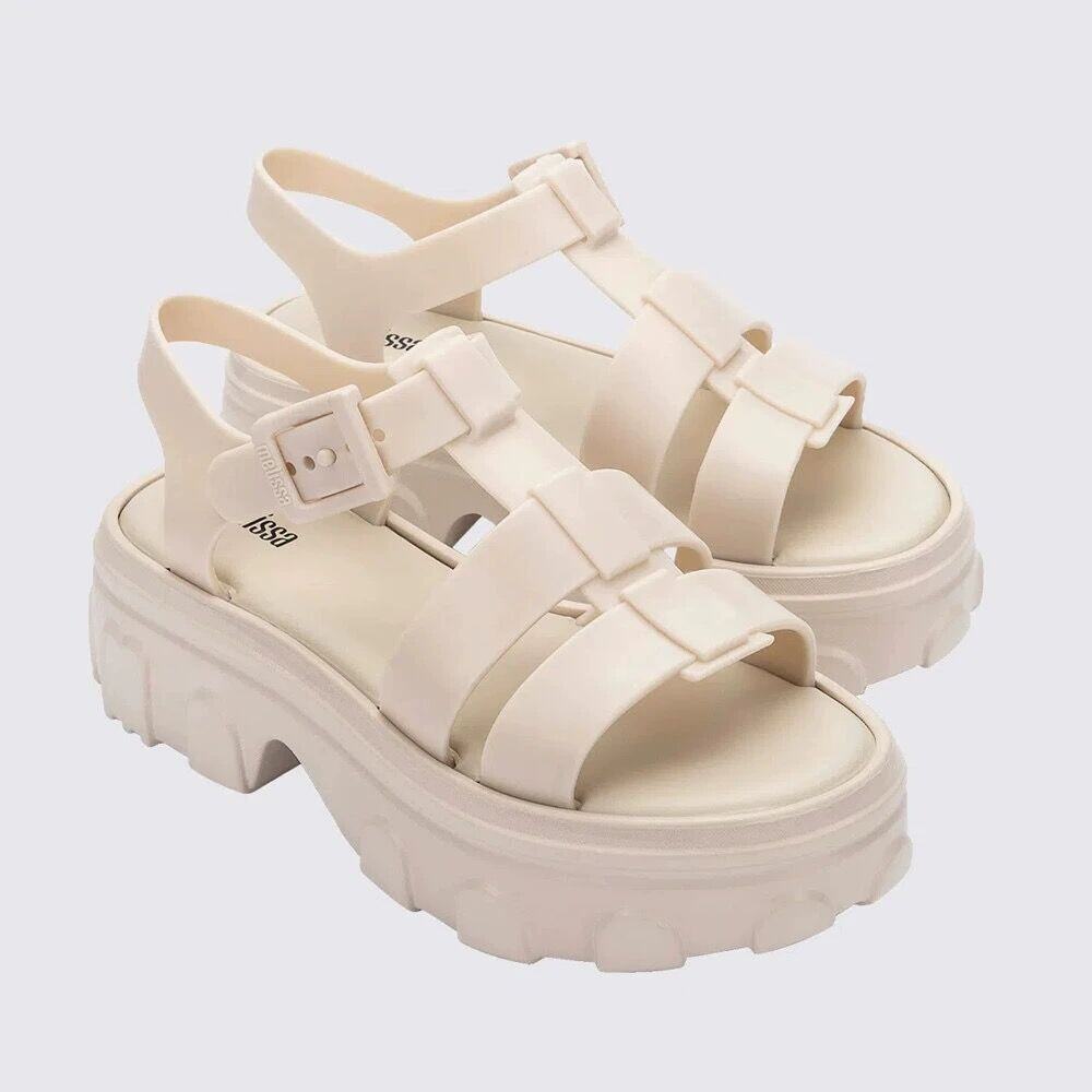 Novos sapatos romanos plataforma sola grossa sapatos femininos geléia dedo do pé aberto trançado moda casual sandálias à prova dwaterproof água