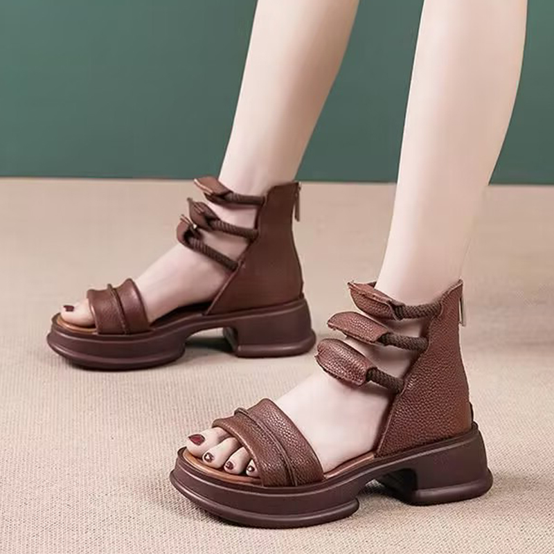 sandálias ortopédicas de couro