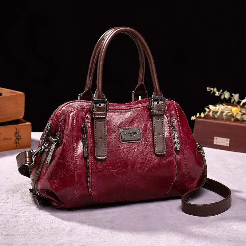 O crossbody de moda retrô pode ajustar a bolsa multicamadas de grande capacidade