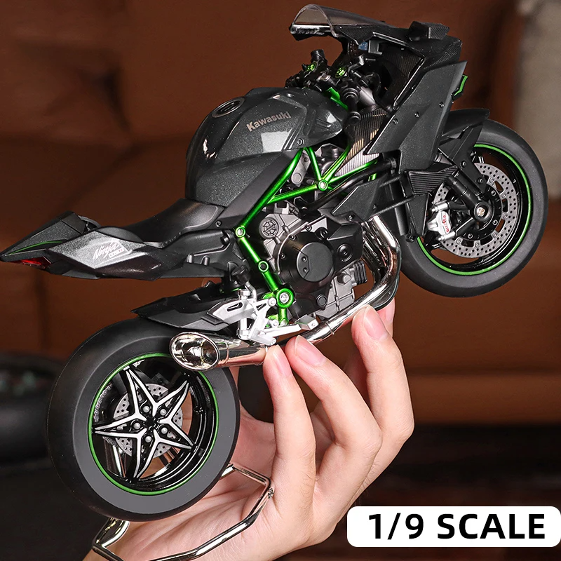 1:9 Kawasaki Ninja H2R Motocicleta Diecast Modelo Brinquedo