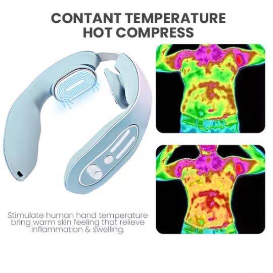 ACUPRO™ EMS DISPOSITIVO DE MASSAGEM DE PESCOÇO DE ACUPUNCTURA COM PONTOS LINFÁTICOS