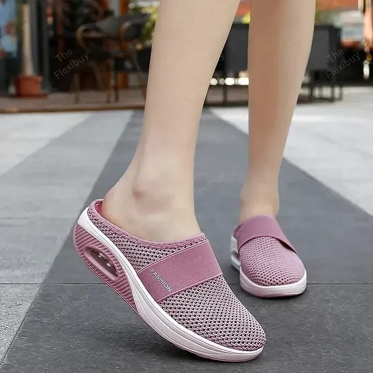 Sapatos de passeio Air Cushion Slip-On Sapatos de passeio Ortopédicos Diabéticos
