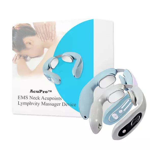 ACUPRO™ EMS DISPOSITIVO DE MASSAGEM DE PESCOÇO DE ACUPUNCTURA COM PONTOS LINFÁTICOS