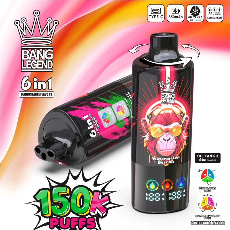 Bang Legend 150000 150K Puffs 6 in 1 Flavors Vape