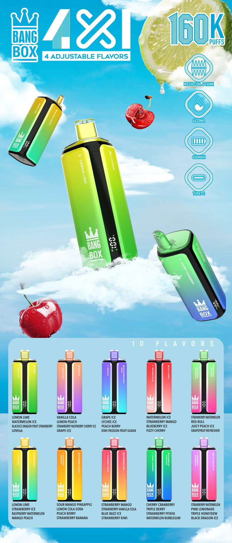 Sabores Bang Box 160.000 Puffs