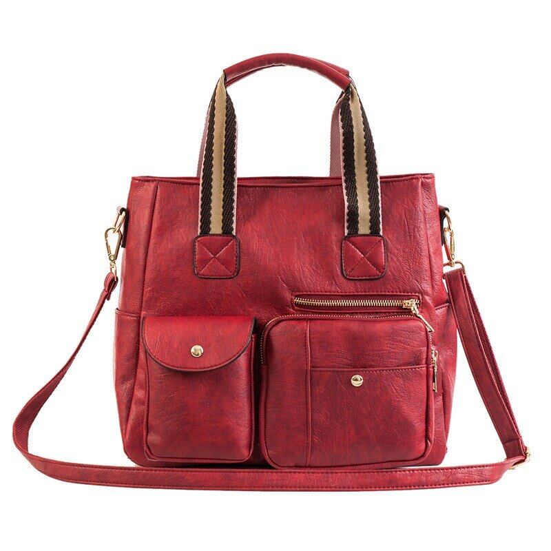 Bolsas, bolsas, bolsas de ombro em couro artificial