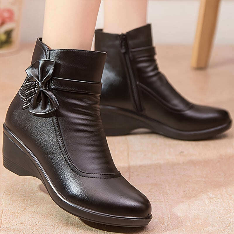 Botas de lã com zíper de fácil acesso Alessia (nova coleção)