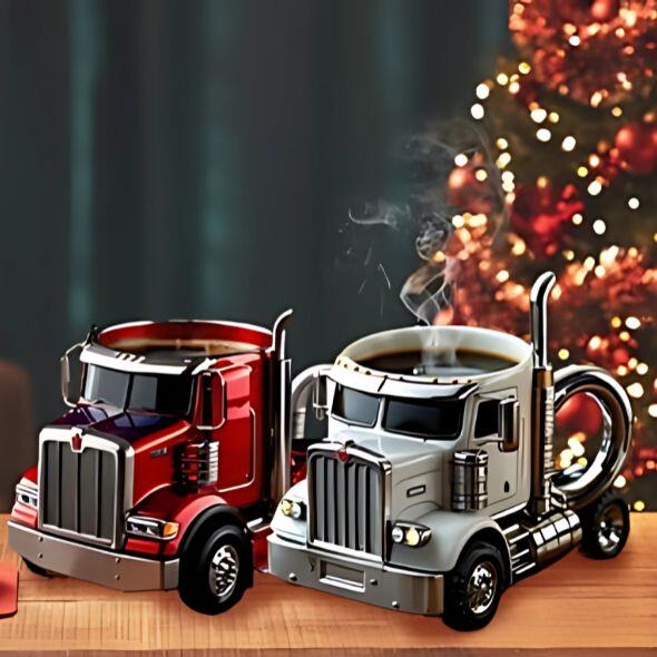 Χειροποίητη κούπα καφέ φορτηγού