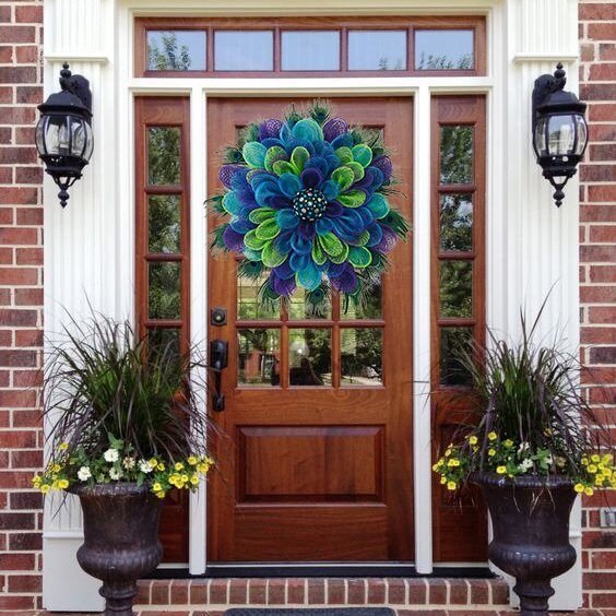 💖 Časově omezená nabídka💖 SLEVA 45 % – věnec s pavím vzorem