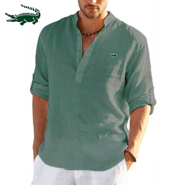 camisa de algodão havaiana