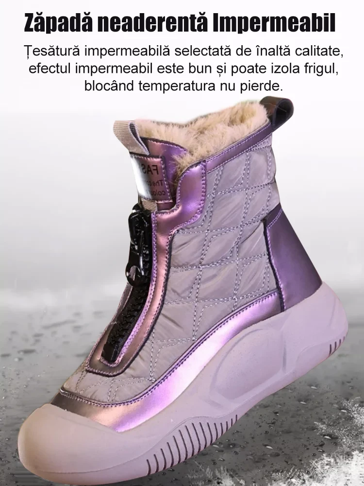 Sapatos forrados de algodão quentes e impermeáveis