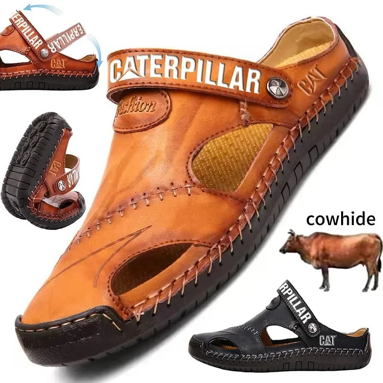 CAT Men's Breathable Large Soft Leather Outdoor Sandals #NB98