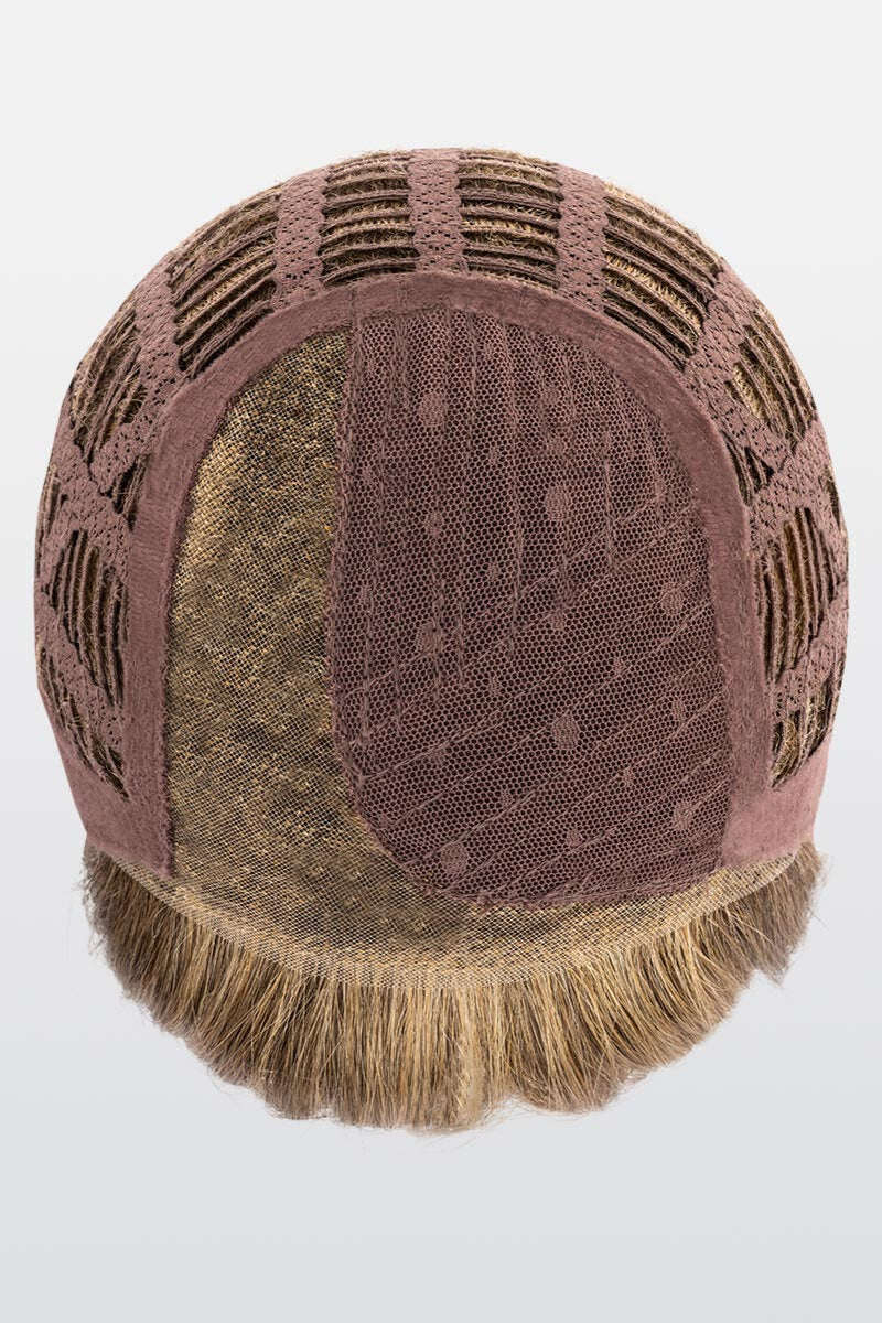 Side-parted temperament soft hair golden curly hair