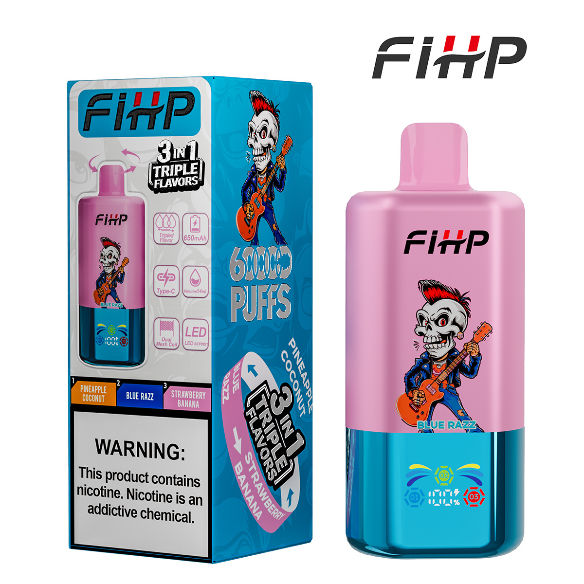 FIHP Vape o potrójnym smaku (60 000 zaciągnięć)