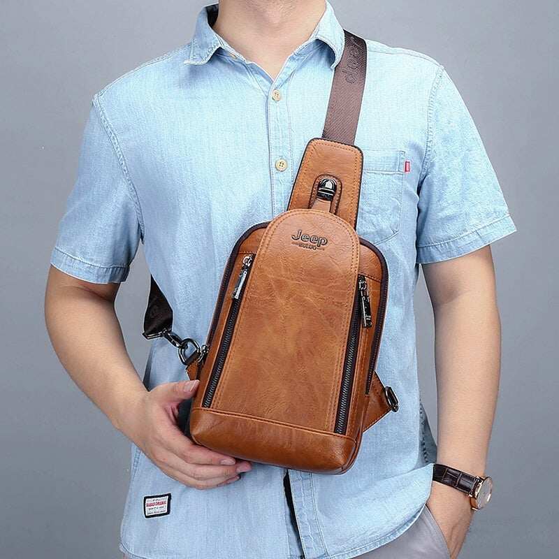 Męska torba na klatkę piersiową w stylu retro