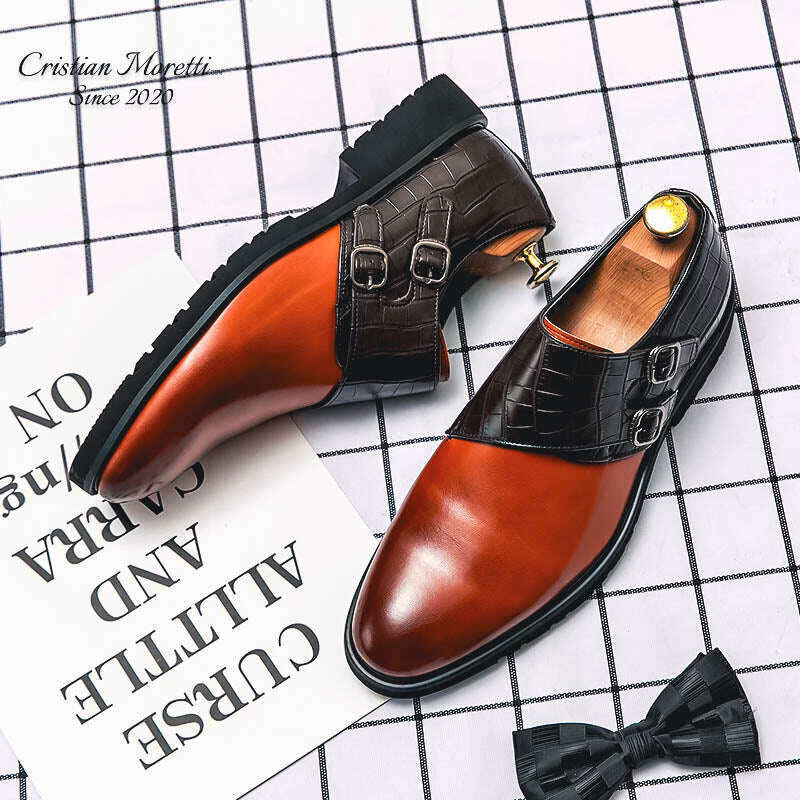 Sapatos Fabrizio MorettiTM Premium com fivela dupla