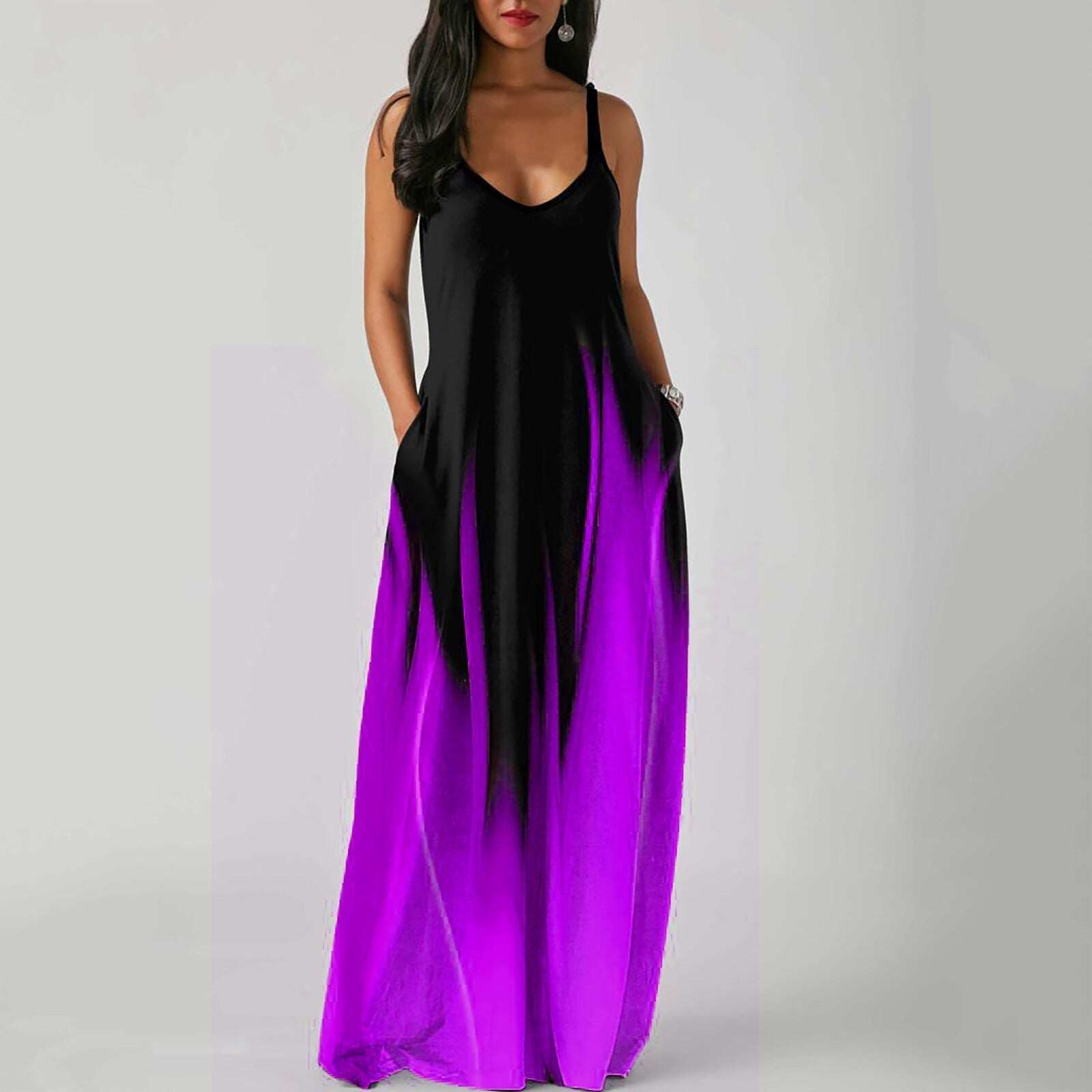 Novo Vestido de Verão Gradient Sling Print Sling 2023