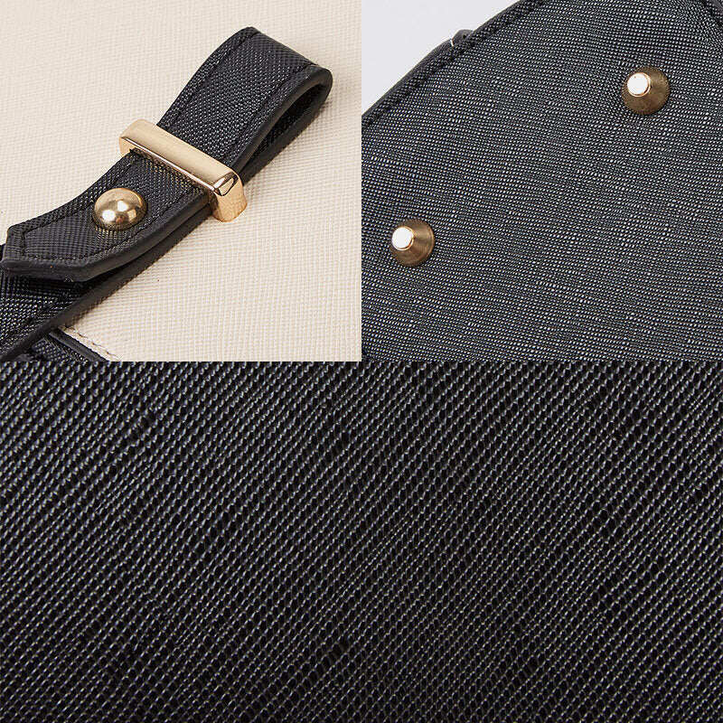 Bolsa feminina patchwork de 3 peças com franjas de alta capacidade