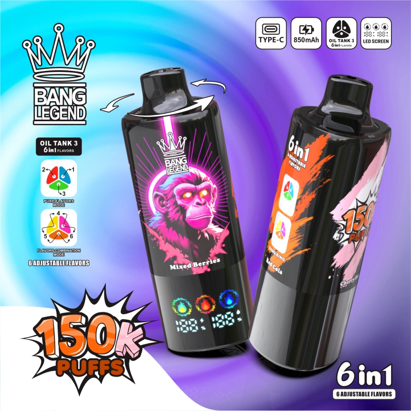 Bang Legend 150000 150K Puffs 6 in 1 Flavors Vape