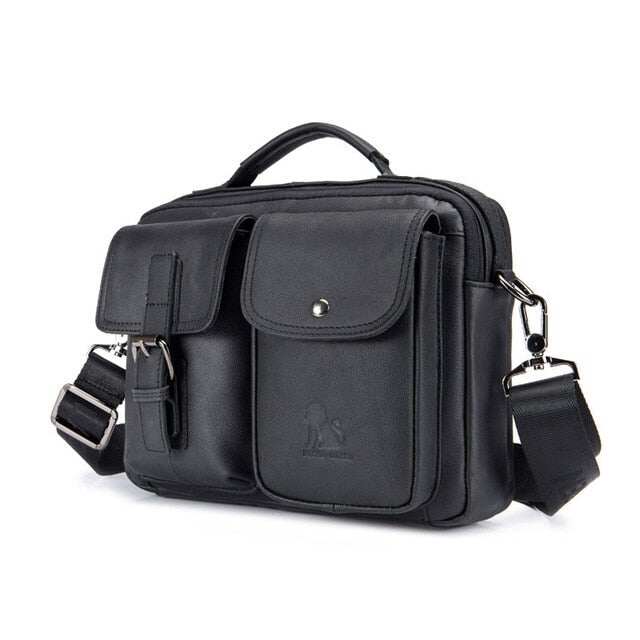 Torba na ramię z prawdziwej skóry dla mężczyzn Business Messenger Bag