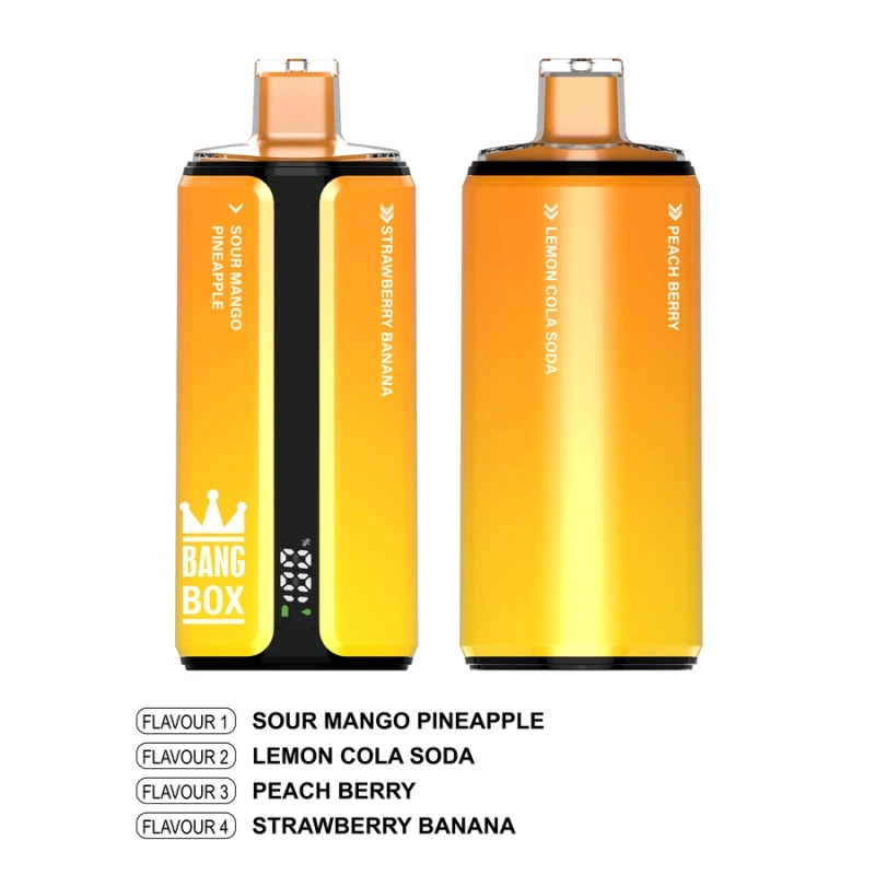 Bang Box 160,000 Puffs Tart Mango and Pineapple + Cola Soda with Lemon + Peach with Red Berries + Strawberry and Banana