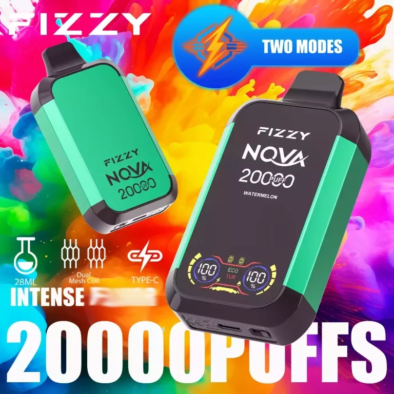 Fizzy Nova 20000 Puffs Dual Mesh LCD Screen Rechargeable Disposable Vapes Random Option (fast delivery)_11