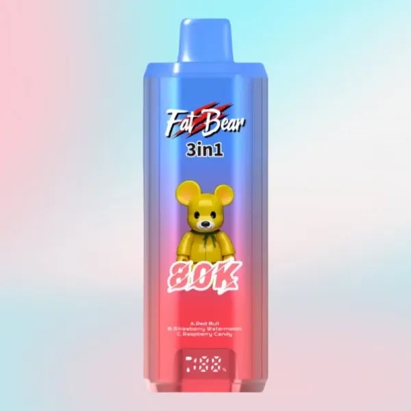 AIVONO AIM FAT BEAR 80000 PUFFS VAPES Blueberry raspberry + lemon ice + pineapple ice