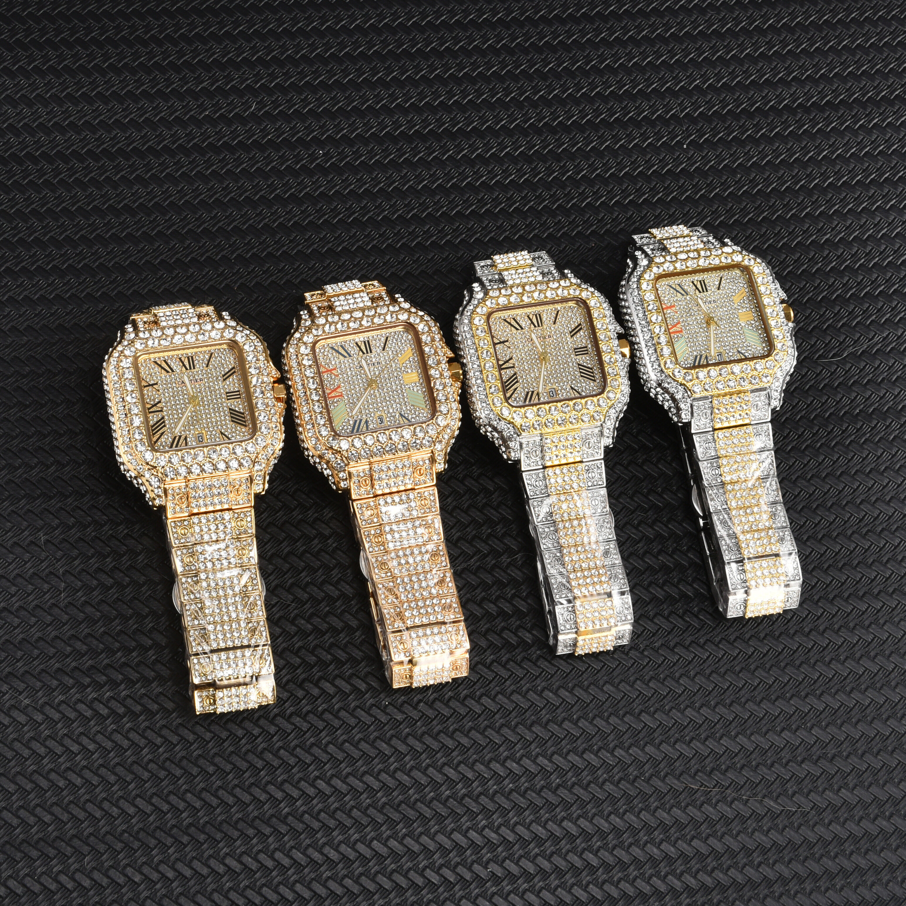 40mm Cartier Santos 100 XL - pełna tarcza ICED