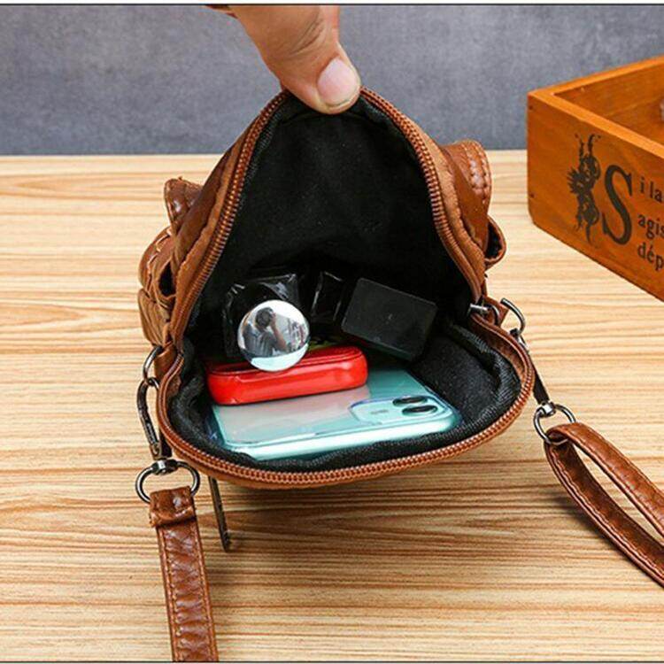 Bolsa crossbody impermeável feminina estilo retrô com z de alta capacidade