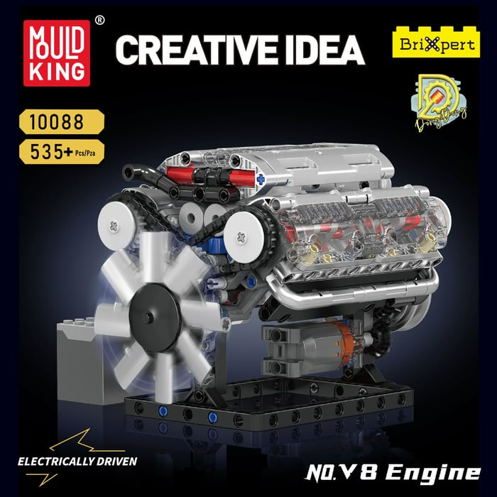 Kit de ensamblaje mecánico de motor de coche V8 de metal para aprender a armar (3 años de garantía)