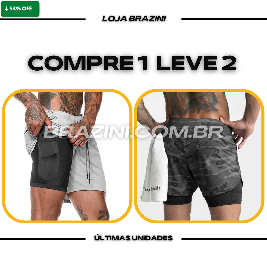 Short DryFit® de Compressão - Compre 1 leve 1 de graça