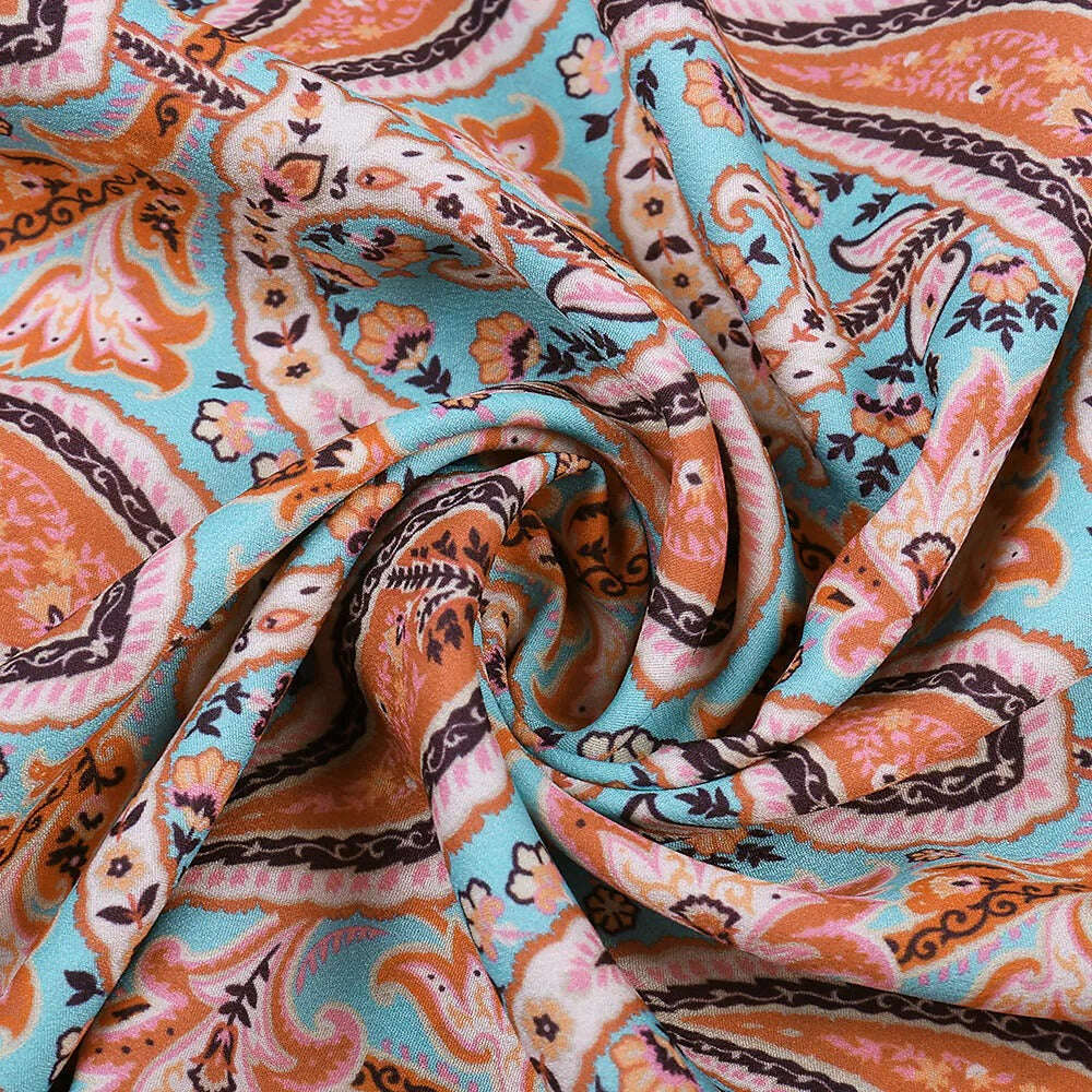 Нова рокля 2022 рокля с V-образно деколте и цветя Летен стил