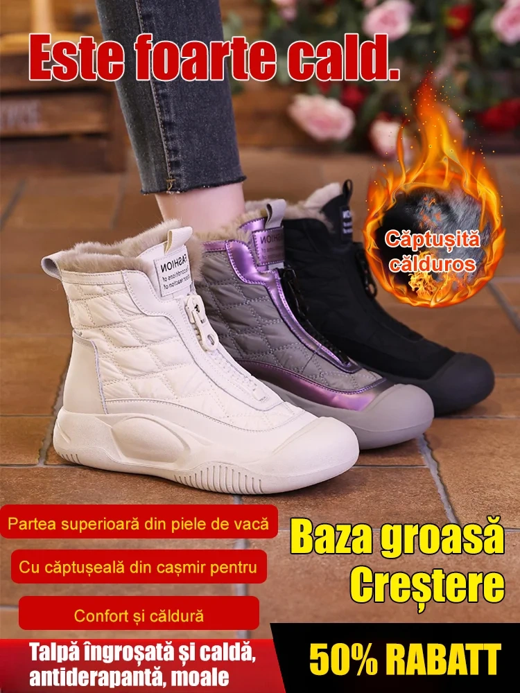 Sapatos forrados de algodão quentes e impermeáveis