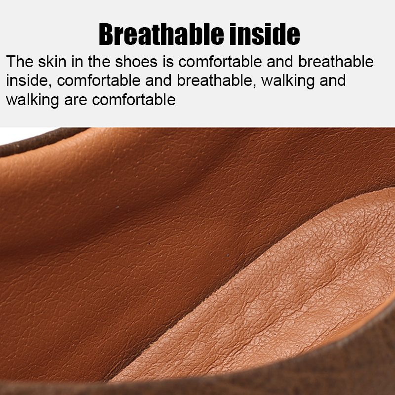 Sapatos casuais respiráveis ​​de couro artesanal italiano