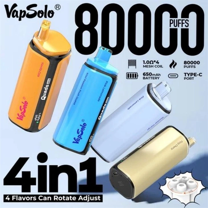 Vapsolo Quads 80,000 puffs 4-in-1 Disposable Vape