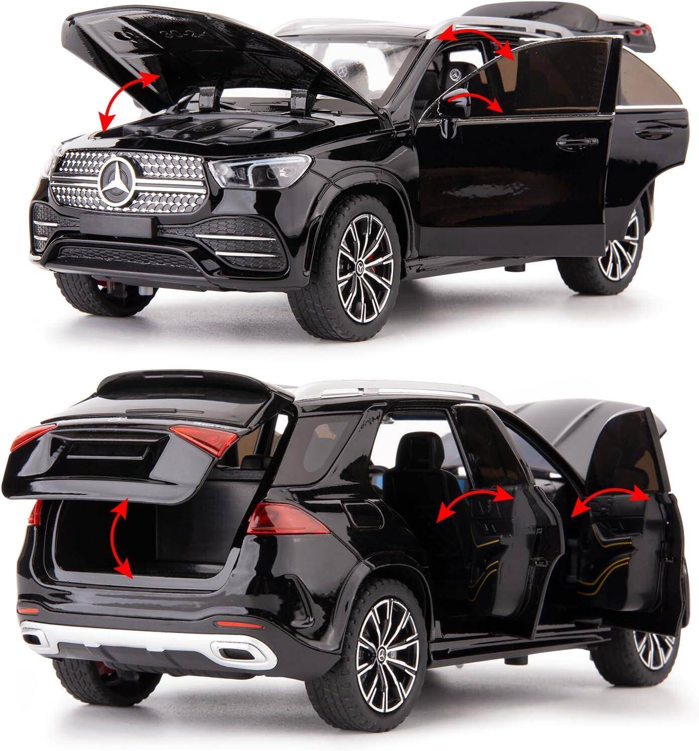 1:24 Diecast Αλουμίνιο Mercedes-Benz GLE 350 Toy Car με Ήχο και Φως