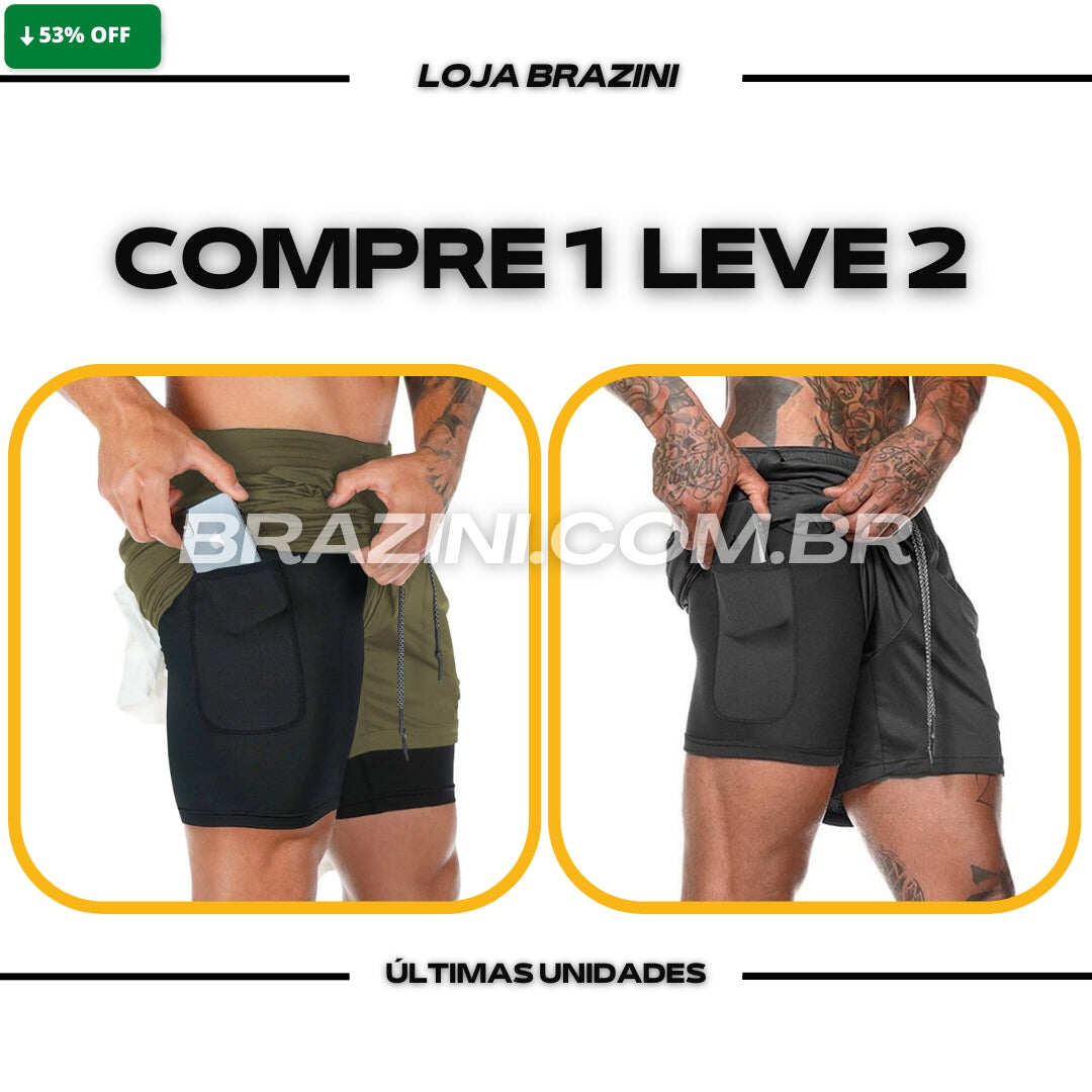 Short DryFit® de Compressão - Compre 1 leve 1 de graça