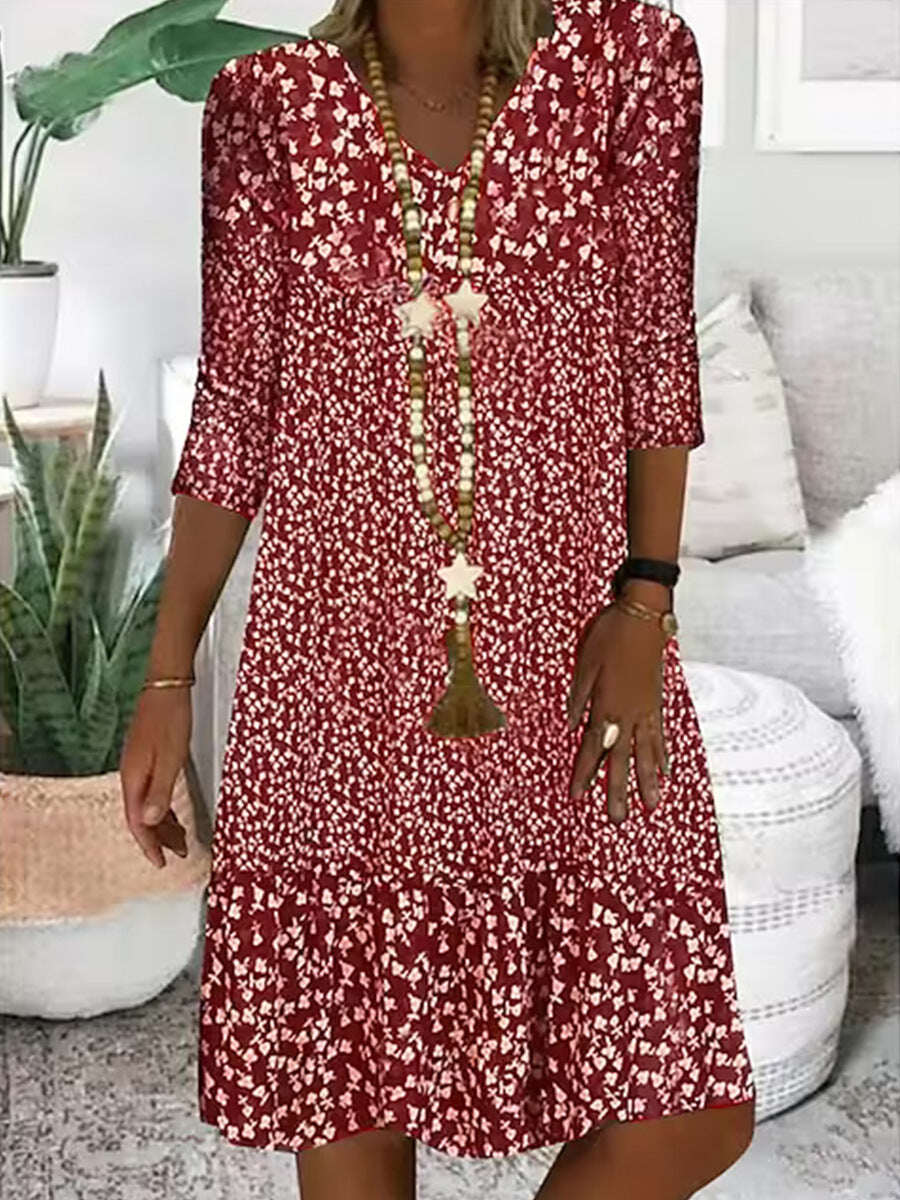 Novos vestidos de primavera e verão com decote em V 2025