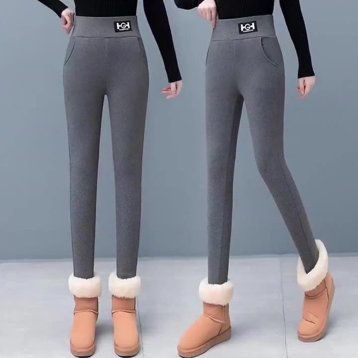 🔥Calças térmicas de caxemira skinny femininas da moda