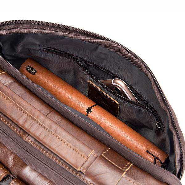 Torba na ramię z prawdziwej skóry dla mężczyzn Business Messenger Bag