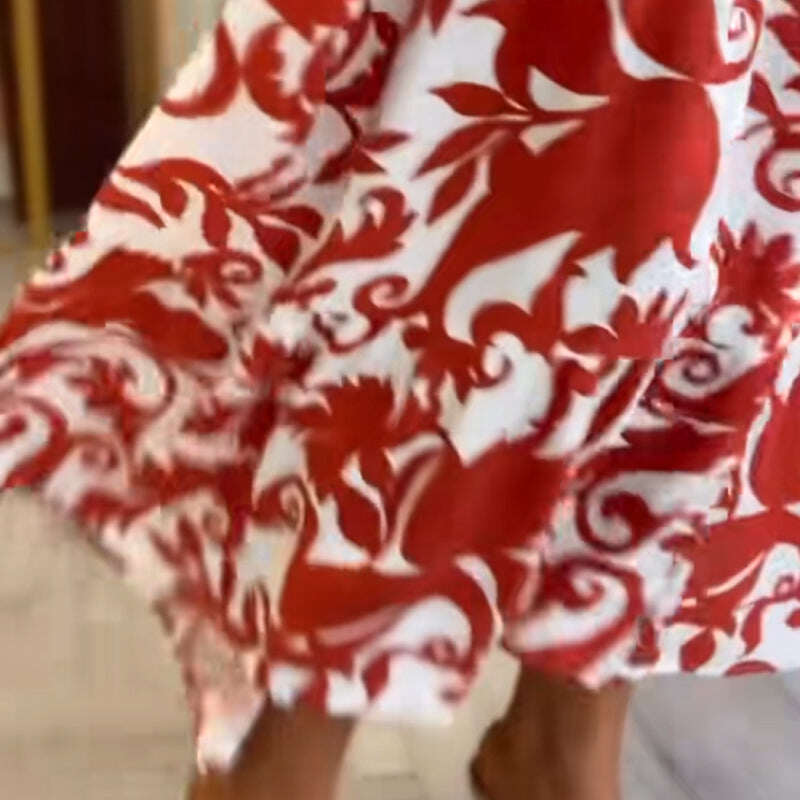 🌸Spring Specials🌸  Women's Fashion Printed V-Neck Flowy Dress