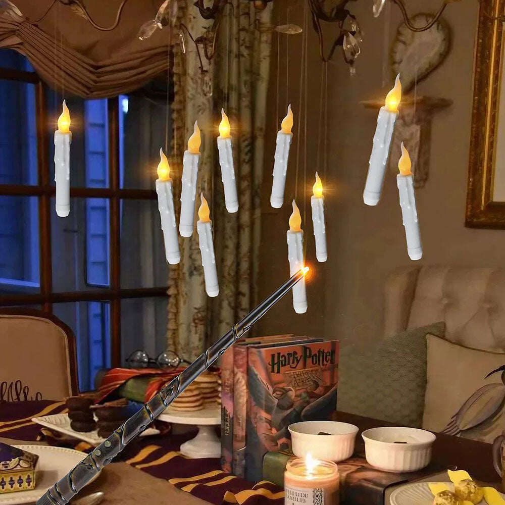 🕯️Velas flutuantes com controle remoto de varinha