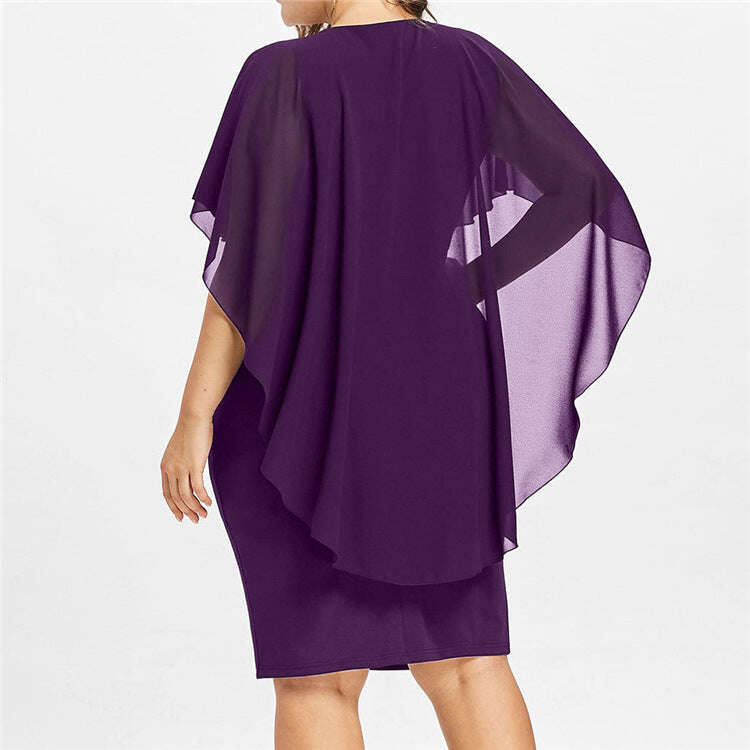 2022 Модерна бродирана рокля с V-образно деколте, голяма едноцветна ежедневна рокля