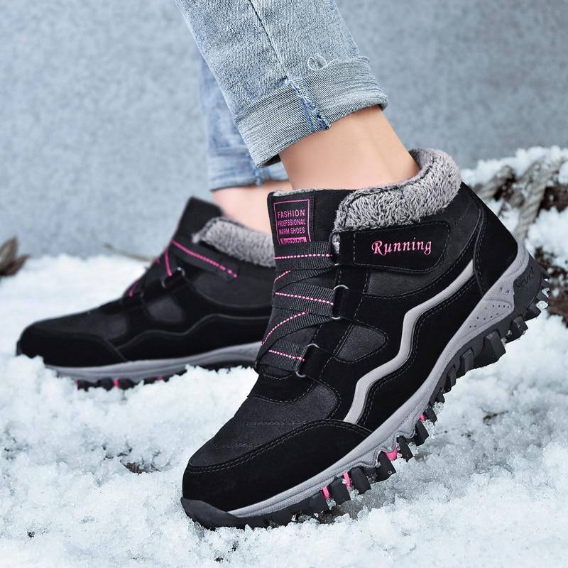 Glacial Comfort - Botas de corrida impermeáveis ​​unissex com velcro