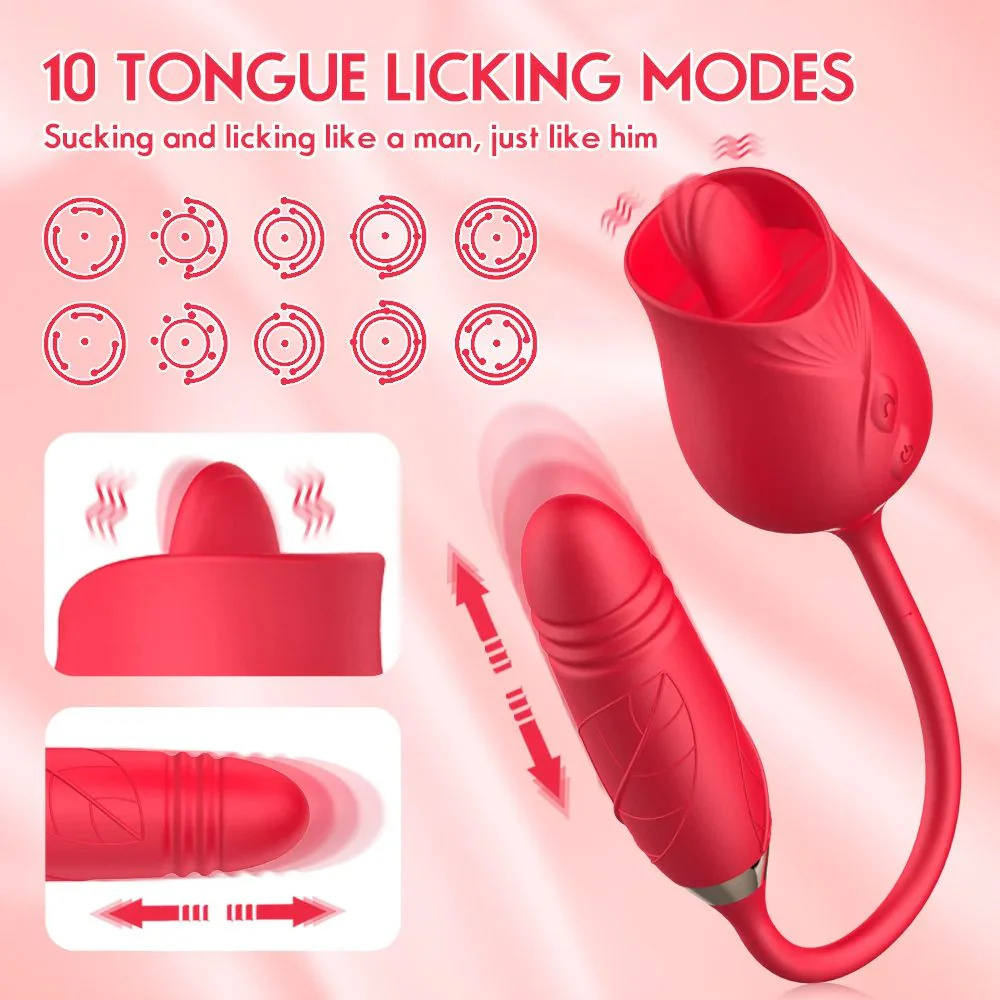 🎁Promoção imperdível de 2025👩Dispositivo de descompressão premium Rose com 10 modos de conforto